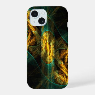 Coque iPhone 15 L'Œil de la Jungle Art Abstrait