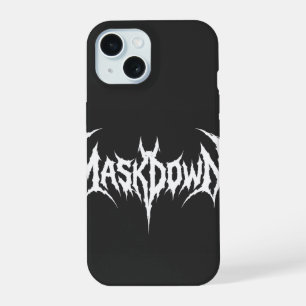 Coque iPhone 15 Logo métallique Maskdown avec lettrage en pointe e