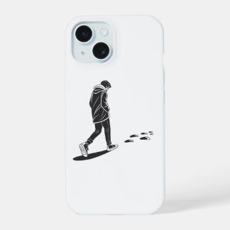 Coque iPhone 15 Lonely Night Walk Minimal Aesthetic Phone Case