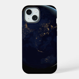 Coque iPhone 15 Lumières de la ville de la Terre la nuit sur l'Asi