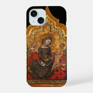 Coque iPhone 15 MADONE DE L'HUMILITÉ par Vitale Da Bologna