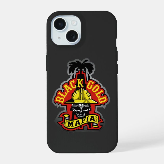 Coque iPhone 15 MAFIA DE L'OR NOIR conçu par earl ferguson (Verso)