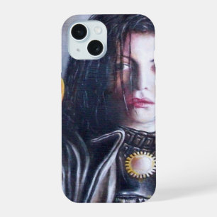 Coque iPhone 15 MAGDALEN ET POMEGRANATE Noir Blanc Rouge