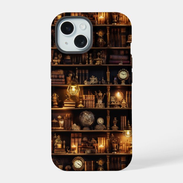 Coque iPhone 15 Magic Boite Steampunk (Verso)