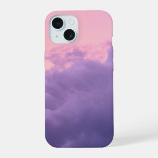 Coque iPhone 15 Magnifique étui téléphonique Cloud (rose/violet)