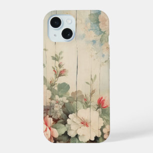 Coque iPhone 15 Maison de campagne Cottage Floral rustique sur rev