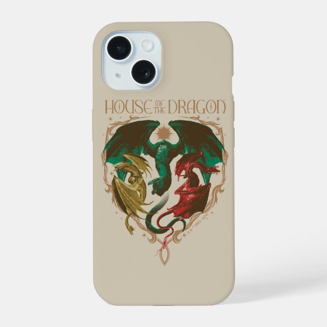 Coque iPhone 15 Maison du Dragon | Bouclier dragon (Verso)
