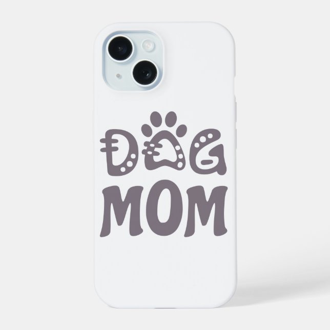 Coque iPhone 15 Maman Chien (Verso)