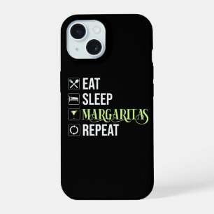 Coque iPhone 15 Manger Dormir Margaritas Répéter