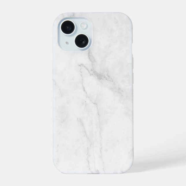 Coque iPhone 15 Marbre blanc (Verso)