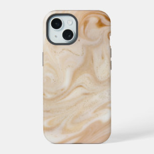 Coque iPhone 15 Marbre Brun Beige