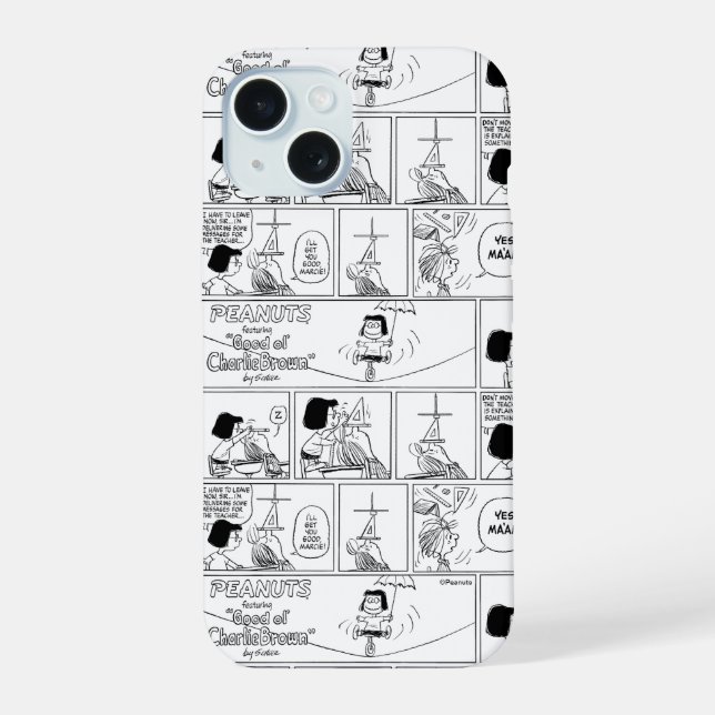 Coque iPhone 15 Marcie & Pepperment Patty En Classe (Verso)