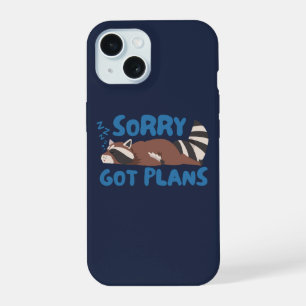 Coque iPhone 15 Marine Désolé J'Ai Des Plans Drôle Raccoon