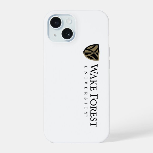 Coque iPhone 15 Marque verbale de l'Université Wake Forest (Verso)