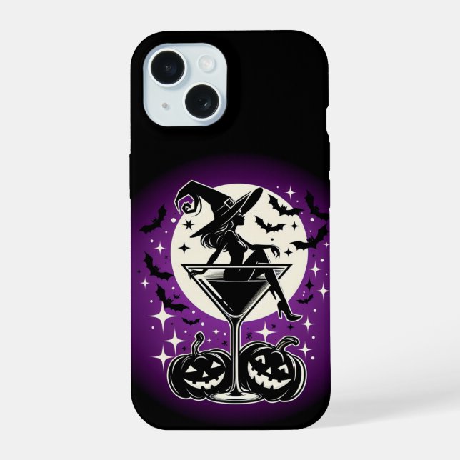Coque iPhone 15 Martini de la Sorcière Violette (Verso)