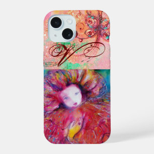 COQUE iPhone 15 MASQUE VENITIEN - MASQUE AU MONOGRAMME ROUGE