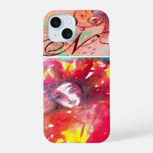 COQUE iPhone 15 MASQUE VENITIEN - MASQUE AU MONOGRAMME ROUGE