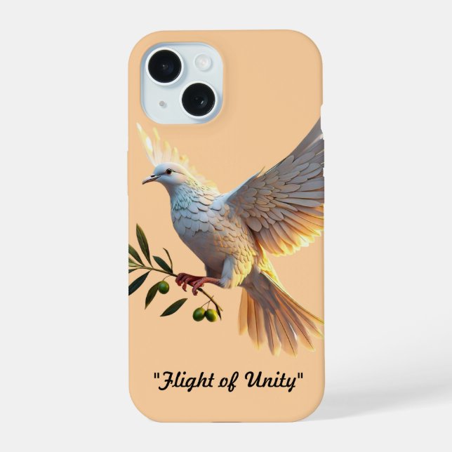 Coque iPhone 15 "Matins dorés paisibles" (Verso)