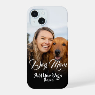 Coque iPhone 15 Médaillon Photo Personnalisé pour Maman de Chien