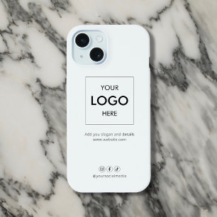 Coque iPhone 15 Média Social Blanc pour Entreprises