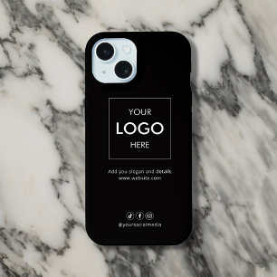 Coque iPhone 15 Médias sociaux d'entreprise Noir