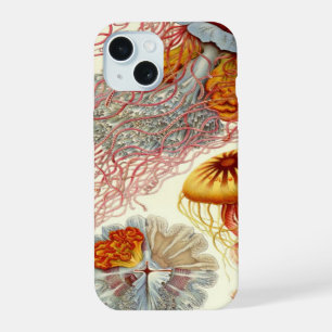 Coque iPhone 15 Méduse vintage Haeckel