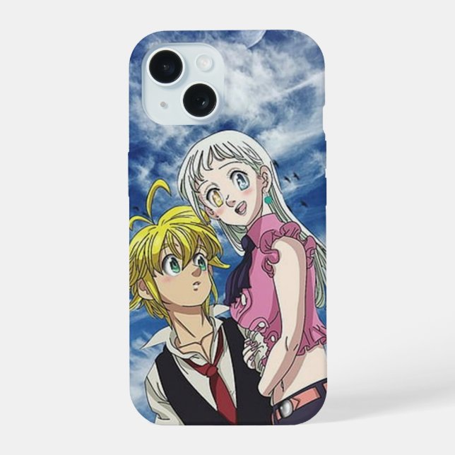 Coque iPhone 15 Meliodas et Elizabeth (Verso)