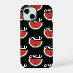 Coque iPhone 15 melon Palestine-mot Palestine mot arabe"فلسطين"