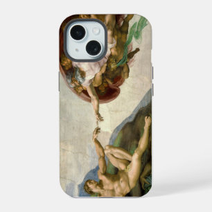Coque iPhone 15 Michelangelo Création d'Adam Art