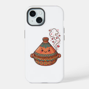 Coque iPhone 15 Mignon Kawaii Tajine Marocain Autocollant Culturel