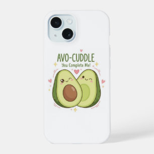 Coque iPhone 15 Mignon Vous Me Complétez Couple Avocat Kawaii