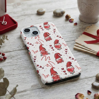 Coque iPhone 15 Mignons gnomes d'amour de la Saint-Valentin