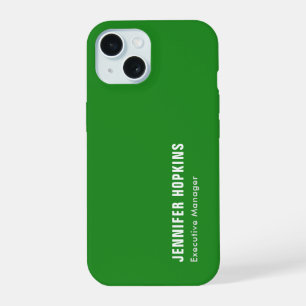Coque iPhone 15 Minimaliste moderne professionnel vert forêt