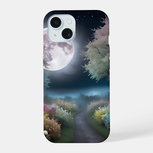 Coque iPhone 15 Minuit au clair de lune 1 (Verso)