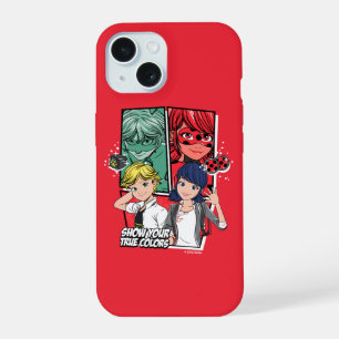 Coque iPhone 15 Miraculous Bande Dessinée Marinette & Adrien Vraie