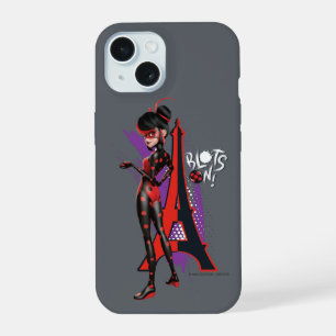 Coque iPhone 15 Miraculous Re-verse Shadybug Taches sur!
