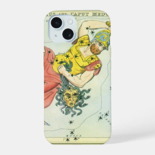 Coque iPhone 15 Miroir d'Urania, Carte céleste d'astronomie vintag