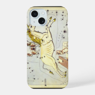 Coque iPhone 15 Miroir d'Urania, Carte céleste d'astronomie vintag