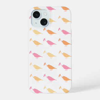 Coque iPhone 15 Modèle de Marguerite en Marche Orange Rose