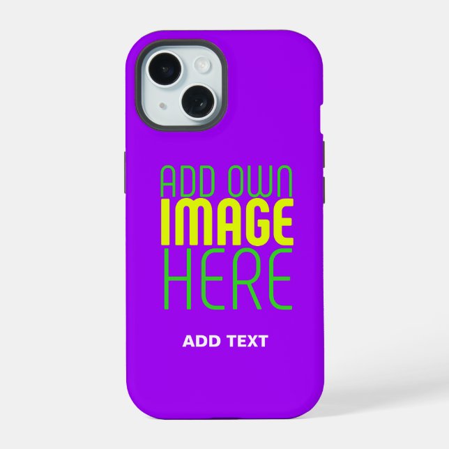 COQUE iPhone 15 MODELE DE TEXTE D'IMAGE VIOLETTE SIMPLE ET MODIFIA (Verso)