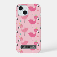 Modèle Flamingo rose Nom personnalisé Modèle