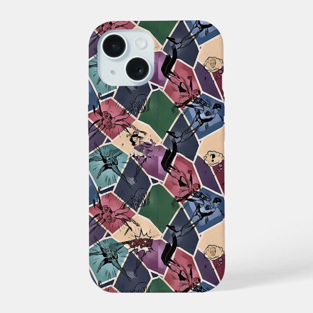 Coque iPhone 15 Modern abstract geometric digital pattern 59 (Verso)