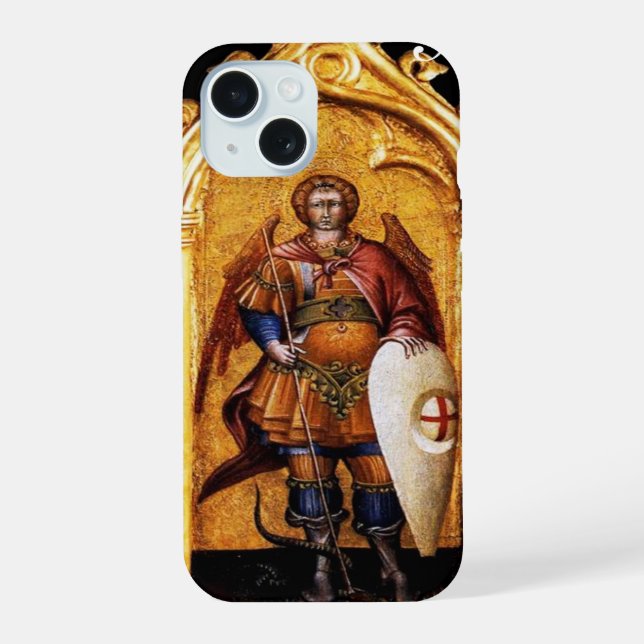 Coque iPhone 15 Monogramme de Saint Michel Archange (Verso)