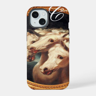 Coque iPhone 15 Monogramme des Chevaux Chariot de Pharaon