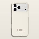 Coque iPhone 15 Monogramme initial minimaliste ivoire classique<br><div class="desc">Vous savez que le raffinement, le style et la simplicité sont souvent la chose exacte dont vous avez besoin. Conçu pour le goût éclairé du minimaliste moderne, cet accessoire est une fusion d'élégance intemporelle et de fonctionnalité contemporaine. La palette de couleurs neutres complète n'importe quel ensemble, accompagnant votre look du...</div>