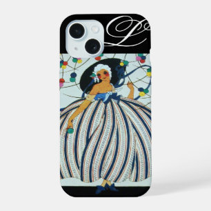 Coque iPhone 15 MONOGRAMME JEUNE FILLE FANTAISISTE / Beauté Mode