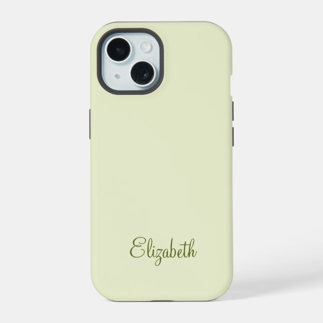 Coque iPhone 15  Monogramme Professionnel Élégant (Verso)