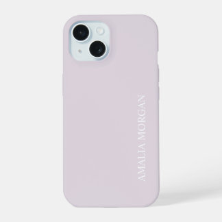 Coque iPhone 15 Monogramme Rose Style Moderne