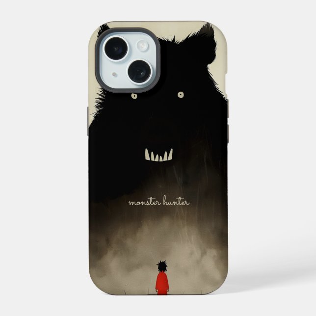 Coque iPhone 15 Monstre et l'enfant (Verso)