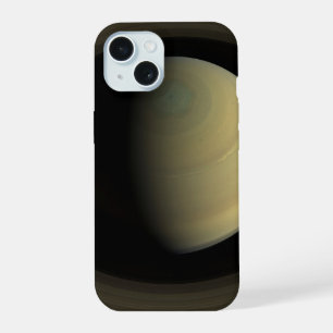Coque iPhone 15 Mosaïque de la planète Saturne et de ses principau